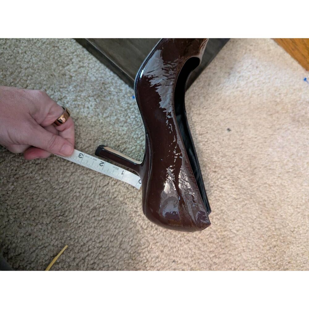 Reformation Women’s Skylar pump Size 8 rum raisin Leather Pump Heels - Picture 6 of 6